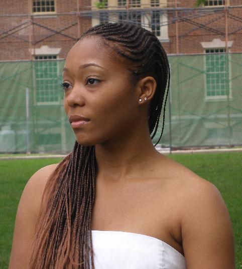 Miss Hadassah with the old state house in background